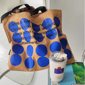 Customized Color Logo <b>Canvas</b> <b>Tote</b> Bags with Chains Portable Reusable Shopping Bags with Button for Travel Beach Use - Product Image 1