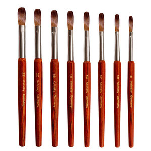 Pinceau à ongles 100% poils de Kolinsky, manche en bois, brosse de nettoyage pour poudre acrylique, outil professionnel de manucure pour salon, outil de nail art - Product Image 1