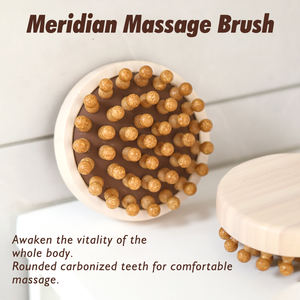 Cojín de aire de madera ecológico, masajeador de cuero cabelludo de madera, cepillo corporal de paleta antiestática de Bambú - Product Image 5