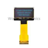 Résolution 128X64 écran LCD lumière blanche/bleue 30PIN driver CH1116 écran OLED de 1.3 pouces SH1106 type enfichable interface SPI IIC