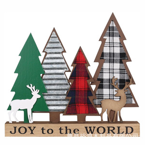 Ensemble de décorations de Noël en bois, plaque « Joy To The World », décoration rustique faite à la main pour les fêtes - Product Image 5