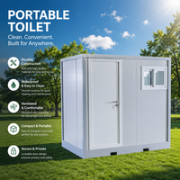 Toilettes portables modernes de 20 pieds, sanitaires modulaires préfabriqués avec douche, écologiques pour les camps de travailleurs et les sites miniers