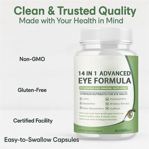 Cápsulas de Fórmula Avanzada para la Vista |   Suplemento de Vitaminas para la Vista con Luteína, Zeaxantina, Astaxantina y Extracto de Arándano para la Fatiga Ocular - Product Image 2