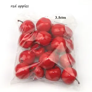 Mini Simulation Cherry Apple Peach Set Artificial Fruits and Vegetables For Props Decorative Accessories