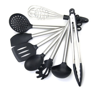 Kitchenware Set 8 Pieces Stainless Steel Handles <b>Silicone</b> Spatulas Spoons Food Grade Cooking <b>Tools</b> - Product Image 2