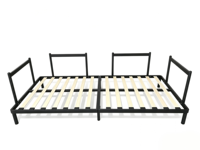 Multifunktionales Minimalistisches Metall-Wohnzimmer-Schlafsofa mit Schmiedeeisenrahmen für Heim- und Hotelgebrauch