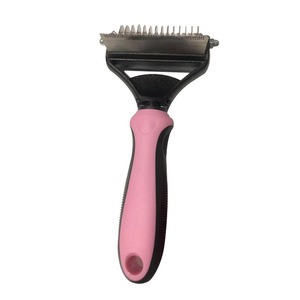 <b>Pet</b> Detangling Comb 2 In 1 Stainless Steel Dual Use For Dog Grooming - Product Image 1