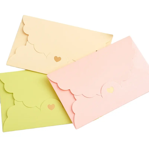 Tùy Chỉnh Sang Trọng Phong Bì Trang Trí Màu Sắc Ngọc Trai Thẻ Phong Bì Có Thể Gập Lại Sáng Tạo Lá Vàng Thẻ Tem Phong Bì Màu Đỏ - Product Image 3