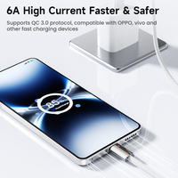 Câble de charge rapide Toocki Safe A-C avec puce intelligente intégrée, protection contre les surcharges, synchronisation 480 Mbps, en alliage de zinc tressé pour téléphone