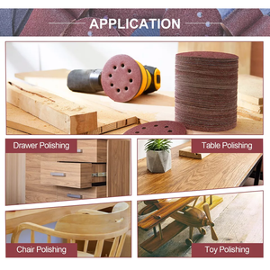 Stock local américain, livraison gratuite en 24h aux États-Unis, 50 disques de ponçage de 125 mm, grain 120, boucle auto-agrippante, 8 trous, pour ponceuse orbitale, plaquettes de papier abrasif - Product Image 5