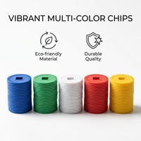 Jetons de Mahjong en plastique style anglais, jetons de cinq couleurs, dés de 13 mm, accessoires de tuiles de Mahjong américain