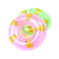 Mini bouée gonflable pour enfants, jouet en plastique écologique, petit canard jaune pour les jeux d'eau dans le bain, de 0 à 24 mois