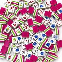 Cartoon Crew - Juego de 160 fichas de Mahjong Americano con diseño de Corazón Rojo, Dragón, Nube y Flor, en stock, OEM/ODM personalizado