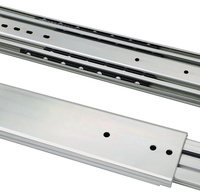 Glissières de tiroir télescopiques robustes JVSIN en acier laminé à froid de 45 mm avec fermeture amortie pour armoire de cuisine et table coulissante