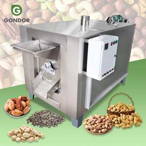 Machine à torréfier professionnelle continue pour arachides, céréales, noix et graines de soja, capacité 100 kg - Product Image 1