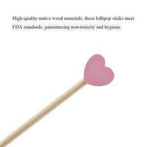 Nhà Máy Trực Tiếp Hình Trái Tim Bằng Gỗ Cà Phê Thanh Khuấy Khuấy Đảng Trang Trí Kẹo Thanh Màu Đỏ Màu Xanh Lá Cây Màu Hồng Màu Sắc - Product Image 4