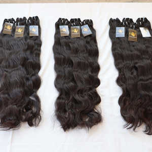 Extensions de cheveux ondulés bouclés, cuticules alignées, extensions de cheveux humains indiens non traités, ondulés bruts de vison, vente en gros - Product Image 2