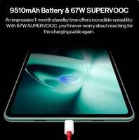 Tablette OnePlus Pad version globale, écran 10 pouces, 8 Go de RAM, 128 Go de stockage, écran 144 Hz, batterie 9510 mAh, charge rapide SuperVOOC 67 W, appareil photo arrière 13 MP, Android.