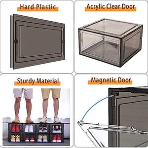 Caja de Zapatos Magnética Personalizada con Apertura Lateral, Control de Sonido, Apilable, con Luces LED y Función de Esterilización, Caja de Zapatos de Plástico con Luces LED - Product Image 3