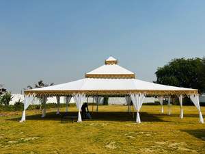 Carpa de Lujo de Múltiples Niveles con Cortinas Doradas para Bodas, Eventos y Jardines - Product Image 4