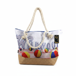 Wildwood กระเป๋าชายหาด13 "X19" คอลเล็กชั่นฤดูร้อน48ชิ้น/CS ปรับแต่งโลโก้เปิดปิดลายตกแต่งผ้าฝ้ายผ้าใบ - Product Image 2
