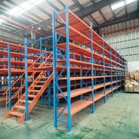 Système d'étagères de mezzanine en acier robuste à prix compétitif, plateforme de stockage pour entrepôt avec rayonnage à palettes