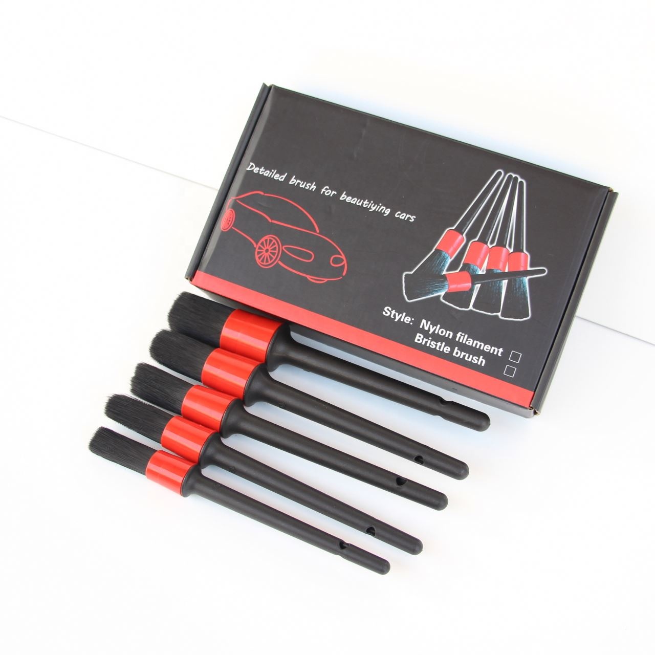 Сделано в Китае, 5 комплектов, щетка для чистки автомобиля, щетка для детейлинга салона, кожаных колес, щетка для чистки автомобиля