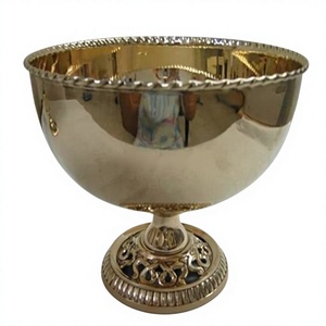 Bol à champagne plaqué or de luxe Accessoires de bar Refroidisseur de bière et de vin Seau en métal - Product Image 1