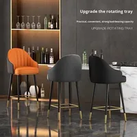 Tabourets de bar élégants en cuir avec dossier, vente en gros, usine chinoise