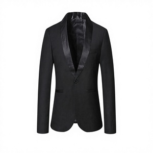 Manteau et Blazer Homme Sur Mesure, Coupe Slim Respirante, Couleur Unie, Grande Taille, Simple Boutonnage, Idéal Affaires - Product Image 3