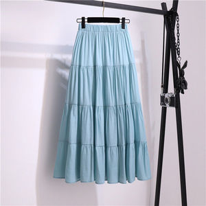 La última falda de verano para mujer, a la moda, con forro de patchwork sólido, informal, se puede usar a diario y es fácil de combinar. - Product Image 4