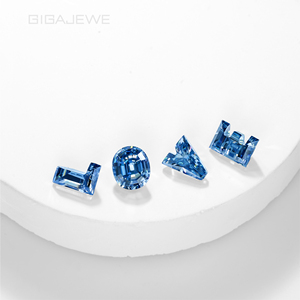 GIGAJEWE 5*7มม. 1กะรัต <span class=keywords><strong>สี</strong></span>ฟ้า ตัวอักษรตัดแบบโมอิสซาไนต์ 26 ตัวอักษร หินเจียระไนด้วยมือ สำหรับทำเครื่องประดับตามสั่ง - Product Image 4