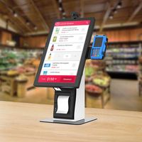 Kiosque de paiement tactile interactif de 21,5 pouces, petit kiosque de libre-service pour supermarché