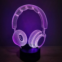 Gaming Room lampada da tavolo Console di gioco icona decorazione RGB 7 colori Touch Control lampada a Led illusione acrilico 3D luce notturna