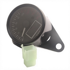 Panel de Instrumentos LCD para Motocicleta Modificada con Velocímetro Mecánico, Indicador de Combustible y Odómetro, Carcasa Negra Universal - Product Image 5