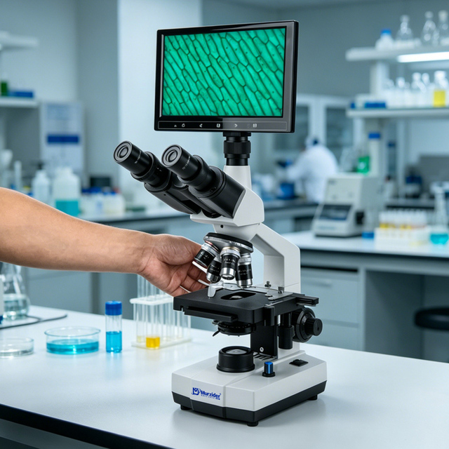 MSD100-9-09C Trinocular Biological Digital Microscope with 9inch Display for Laboratory and Education Use