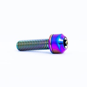 สลักเกลียวหัวหกเหลี่ยมไทเทเนียม GR5 ขนาด M5 x 18 มม. เคลือบ PVD สำหรับอุปกรณ์จักรยาน - Product Image 1