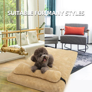 Hersteller Großhandel Custom Logo Haustier Lieferant Große ortho pä dische Mamory Foam Hunde bett mit Kissen - Product Image 5
