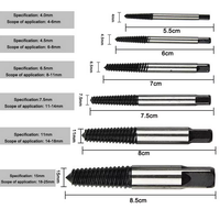 Extracteur de vis endommagé 12 pièces Extracteur de goujon cassé Extracteur de boulon Kit d'extracteur de vis à filetage fin