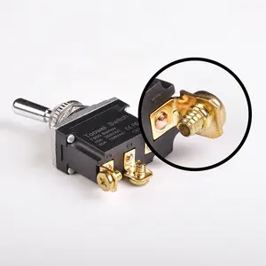High Quality 15A 250VAC ON-ON 3 Position Black 12MM Screwing Terminal Waterproof IP67 Toggle Switch