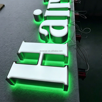 Enseigne lumineuse personnalisée en acrylique à double face de qualité commerciale, pour extérieur, devanture de magasin, enseigne lumineuse avec nom