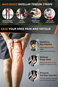 สายรัดเข่าแบบถัก 3 มิติ ระบายอากาศได้ดี ซับเหงื่อ กันลื่น ป้องกันอาการ<span class=keywords><strong>ปวด</strong></span>เอ็นสะบ้า ช่วยบรรเทาอาการปวด เหมาะสำหรับการวิ่ง - Product Image 4