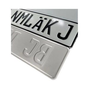 Placa de matrícula europea personalizada de aluminio HD para coche, placa decorativa en blanco para vista trasera. - Product Image 3