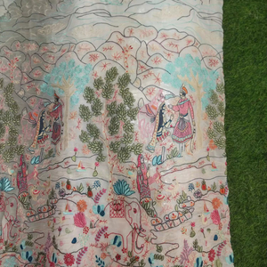 Tela de Georgette bordada pesada a los precios más bajos con tela hecha de material de grado superior a la venta por exportadores indios - Product Image 1