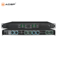 Amplificateur de puissance stéréo de classe D professionnel ADSP PA4450-010 12V certifié CE, impédance 8 ohms, boîtier métallique, sortie 4x450W, SNR élevé