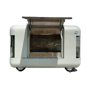 ホットドッグピザコーヒーアイスクリームファストモバイルレストランフードショップの販売のためのステンレス鋼エアストリームフードトレーラートラック