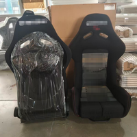 Accessoires de modification automobile : Sièges baquets Bride en tissu tricoté, Sièges baquets bas Bride Max, Siège simulateur de course original
