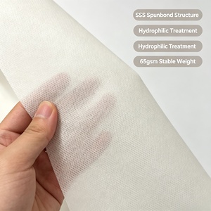 Rollo de Tela No Tejida Spunbond Blanca de 65 g/m² Absorbente de Humedad (100% Polipropileno) para Toallas de Cuidado, Toallas Absorbentes para Mascotas - Product Image 3