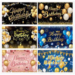 Toile de fond de fête d'anniversaire personnalisée Bannière Décorations Bannière DRAPEAU Promotion Publicité Impression Bannière Tissu Polyester - Product Image 2