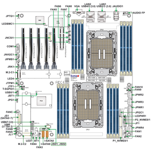 Carte mère de serveur E-ATX MBD-X13DAI-T avec double socket LGA-4677 (SocketE) Intel C741, prise en charge DDR5, nouvelle livraison rapide, bon prix MBD - Product Image 3